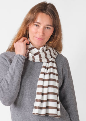 Klitmøller Collective ApS Mateo long scarf Scarfs Cream/taupe