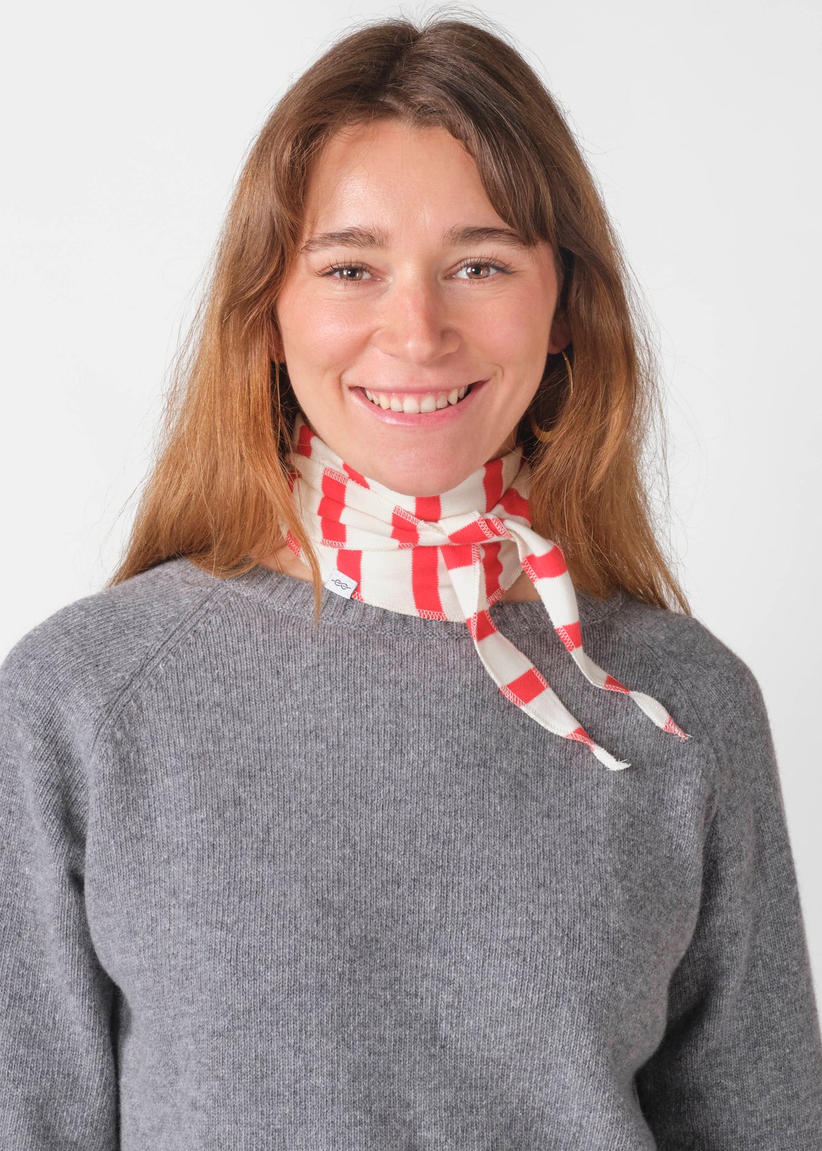 Klitmøller Collective ApS Mateo small scarf Scarfs Cream/red