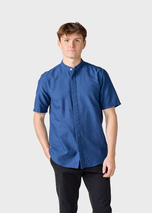 Klitmøller Collective ApS Max striped shirt Shirts Ocean/navy/ocean overdye