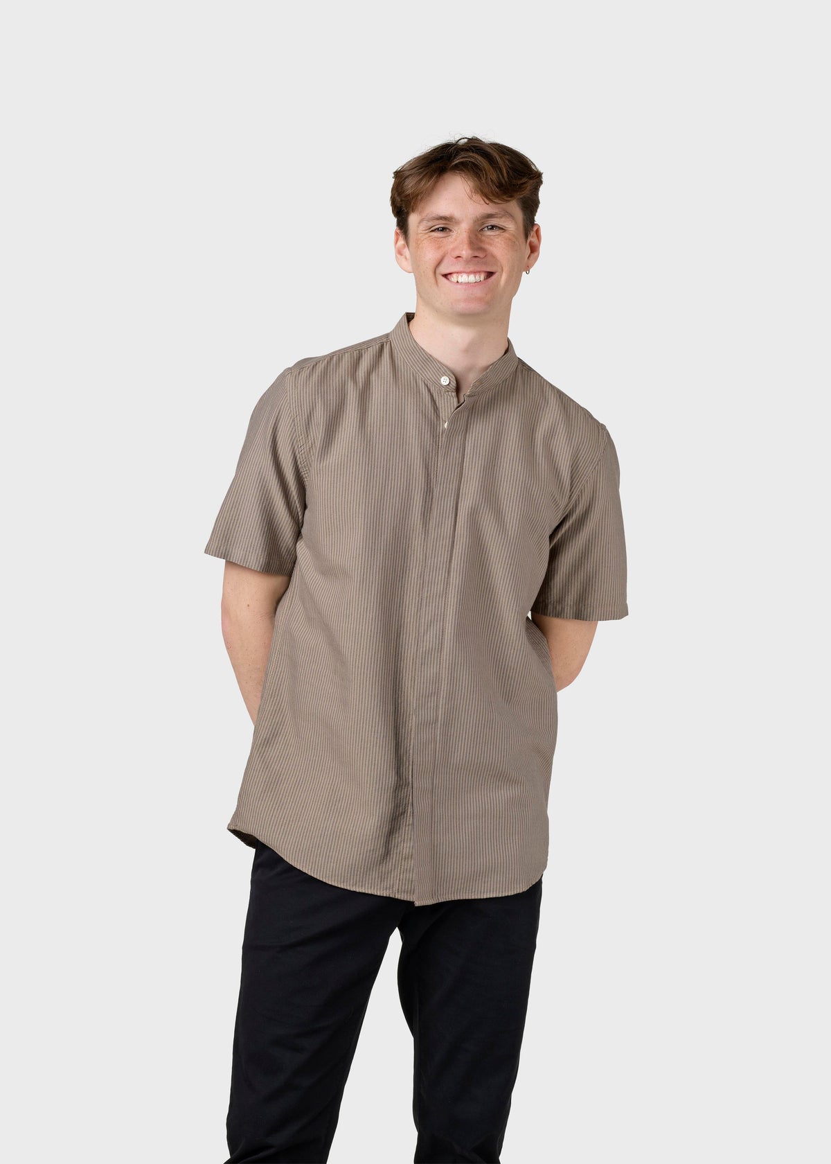Klitmøller Collective ApS Max striped shirt Shirts Sand/navy