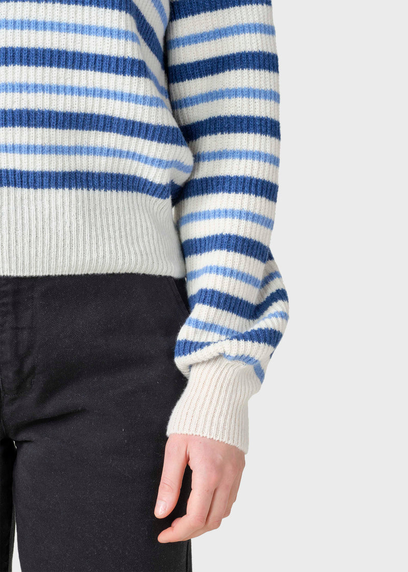 Klitmøller Collective ApS Melli knit Knitted sweaters Ocean/cream/light blue