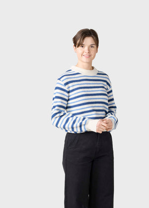 Klitmøller Collective ApS Melli knit Knitted sweaters Ocean/cream/light blue