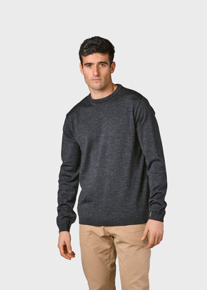 Klitmøller Collective ApS Mens basic merino knit Knitted sweaters Anthracite