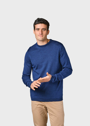 Klitmøller Collective ApS Mens basic merino knit Knitted sweaters Ocean