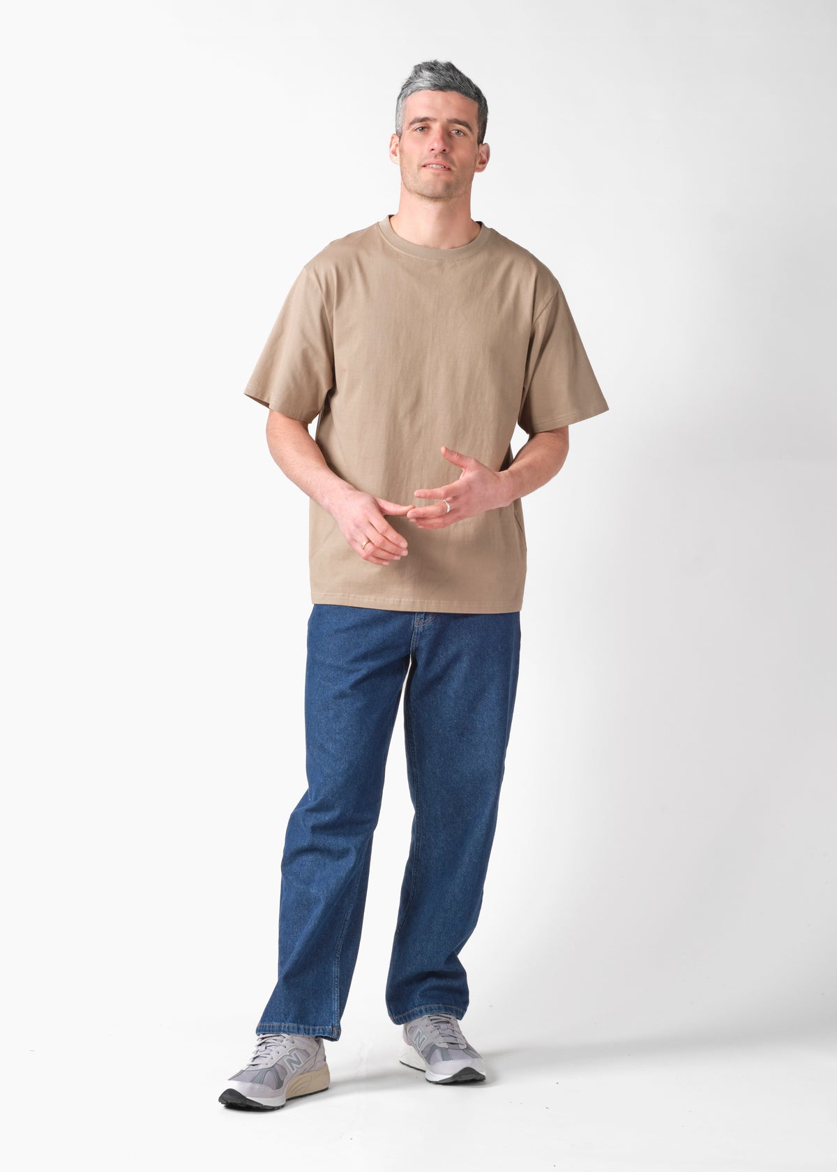 Klitmøller Collective ApS Mens boxy tee OCS T-Shirts Cashew