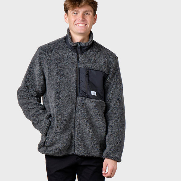 Sportsqvest Men's Cotton Fleece Looper Jacket - Grey