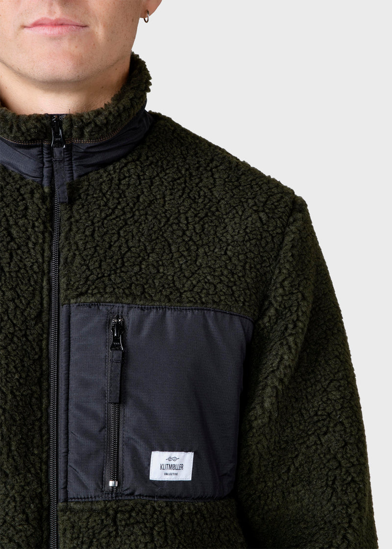 Klitmøller Collective ApS Mens fleece jacket Jackets Olive