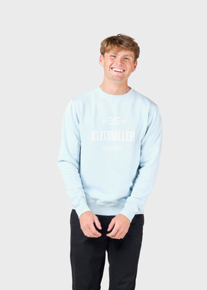 Klitmøller Collective ApS Mens logo crew Sweatshirts Light blue