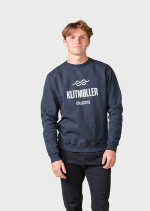 Klitmøller Collective ApS Mens logo crew Sweatshirts Navy