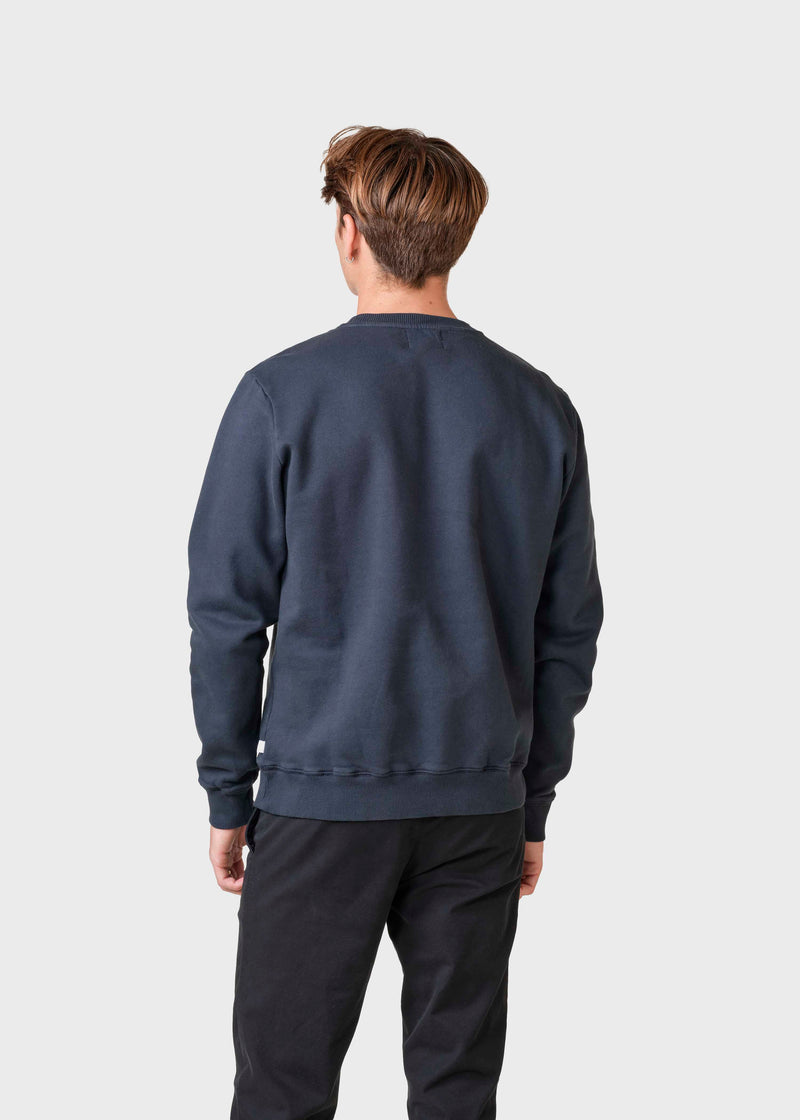 Klitmøller Collective ApS Mens logo crew Sweatshirts Navy