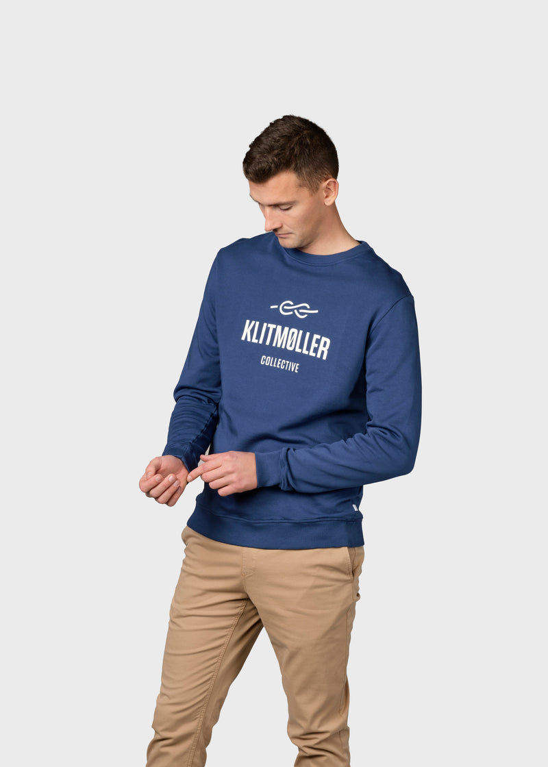 Klitmøller Collective ApS Mens logo crew Sweatshirts Ocean