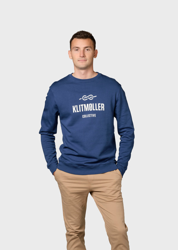 Klitmøller Collective ApS Mens logo crew Sweatshirts Ocean