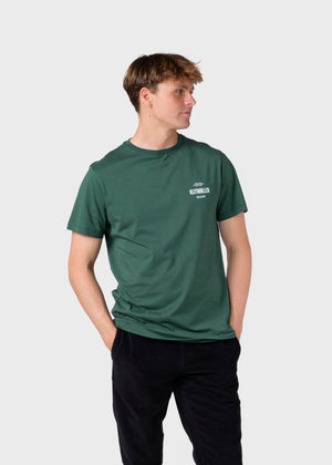 Klitmøller Collective ApS Mens small logo tee T-Shirts Moss Green