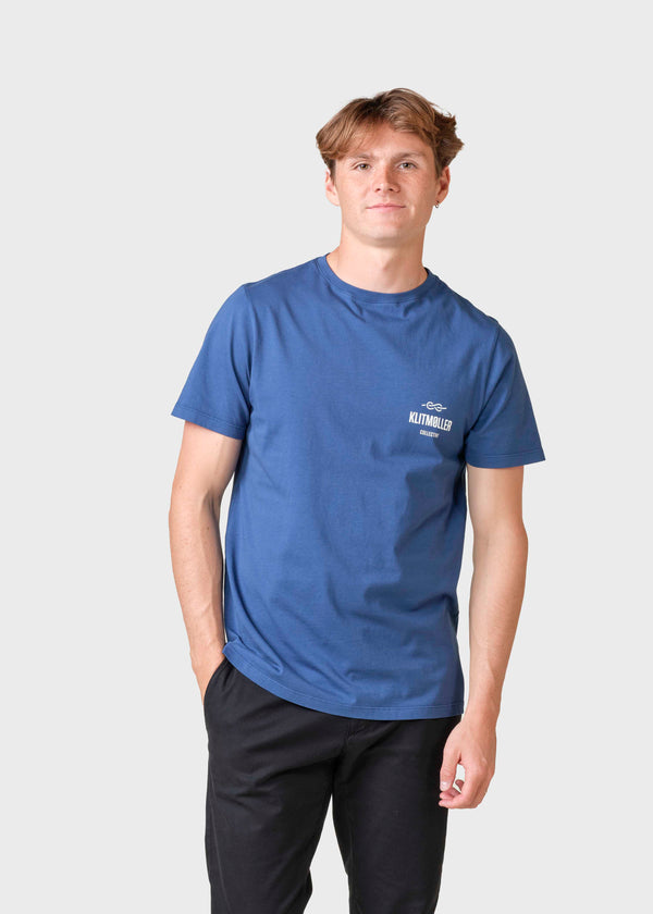 Klitmøller Collective ApS Mens small logo tee T-Shirts Ocean