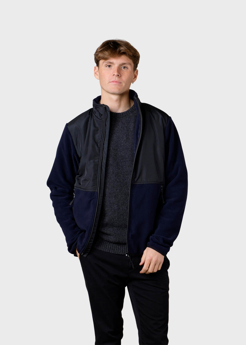 Klitmøller Collective ApS Midi fleece jacket Jackets Black/navy
