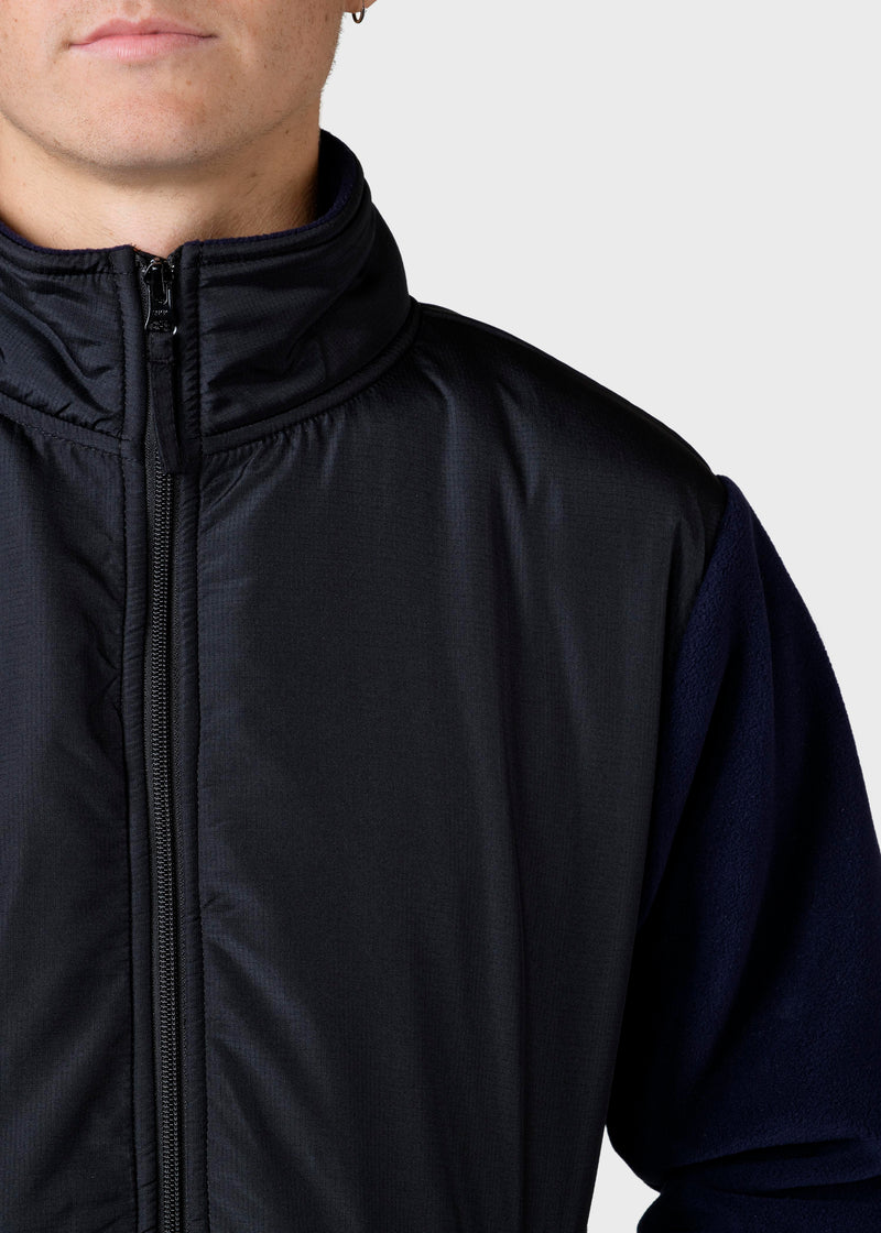 Klitmøller Collective ApS Midi fleece jacket Jackets Black/navy