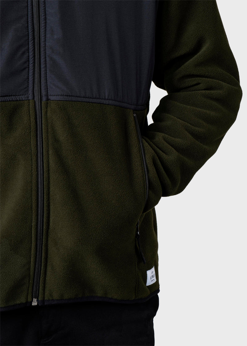 Klitmøller Collective ApS Midi fleece jacket Jackets Black/olive