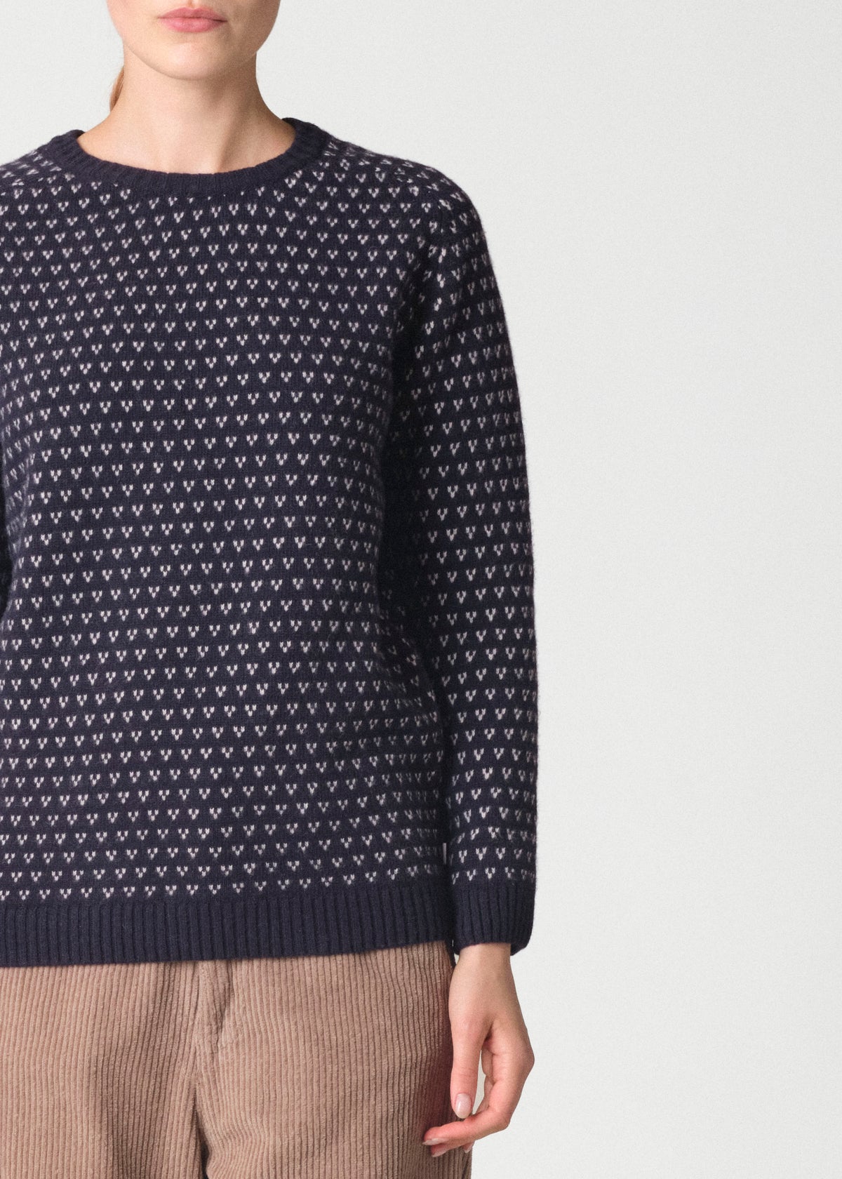 Klitmøller Collective ApS Mika Knit Knitted sweaters Navy/cream