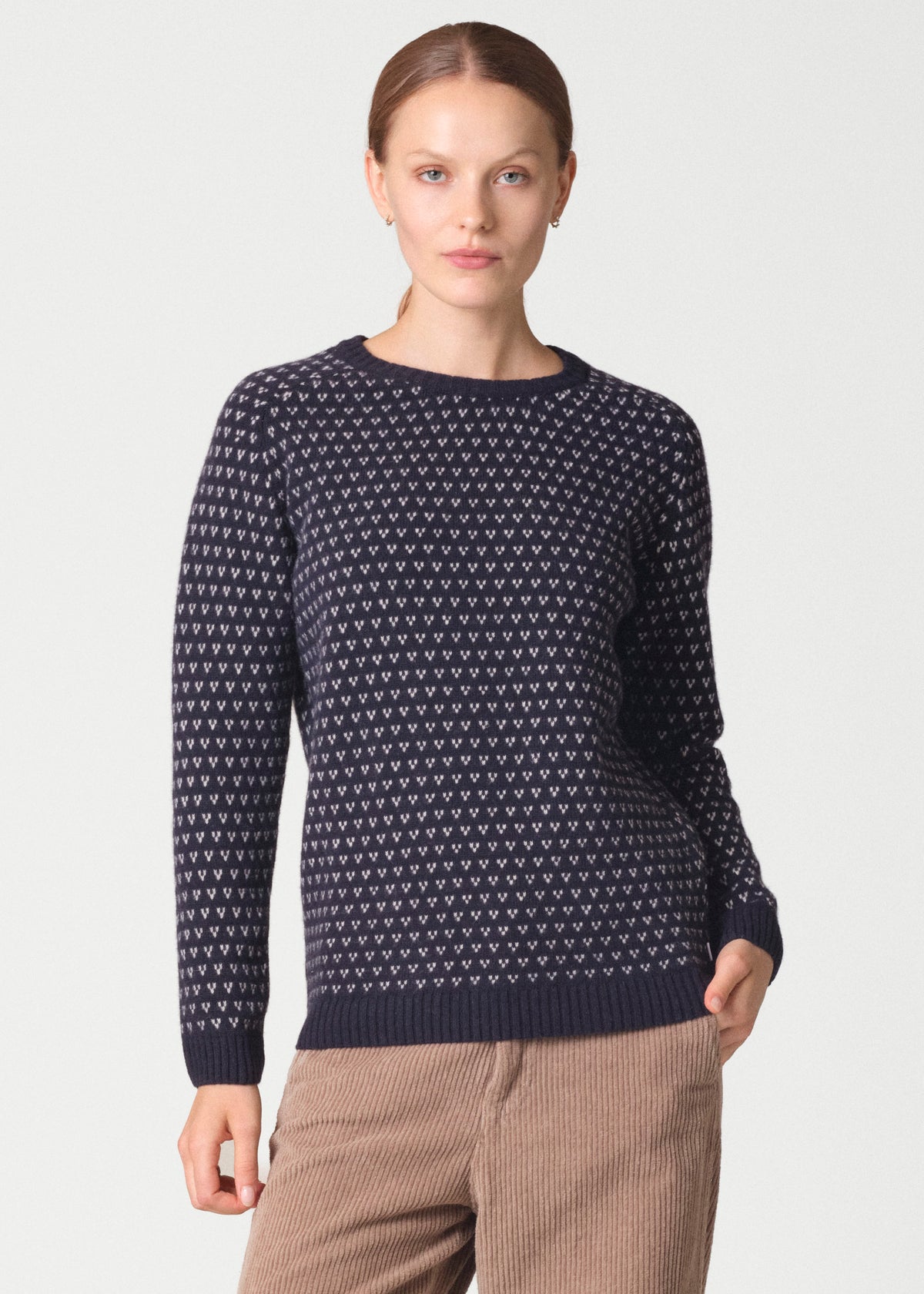 Klitmøller Collective ApS Mika Knit Knitted sweaters Navy/cream