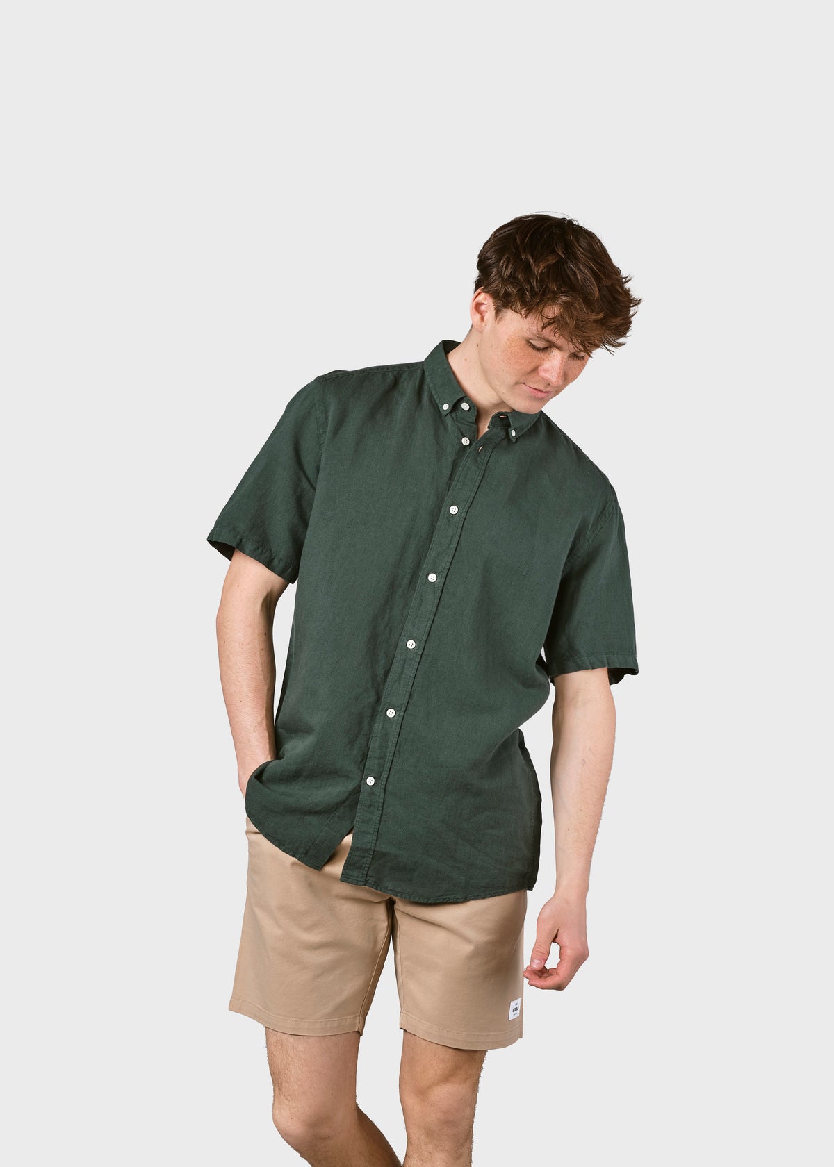 Klitmøller Collective ApS Mikkel linen shirt Shirts Olive