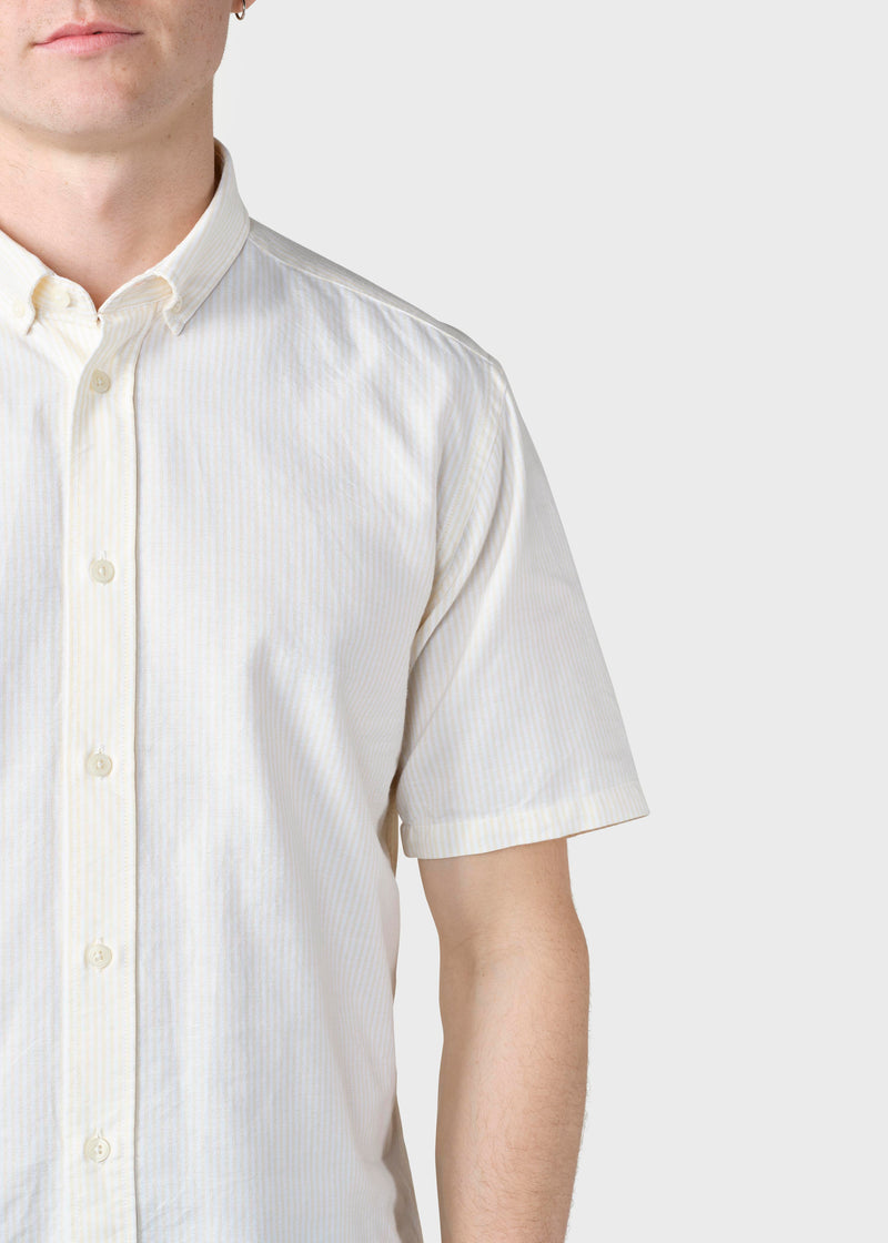 Klitmøller Collective ApS Mikkel striped shirt Shirts White/lemon sorbet
