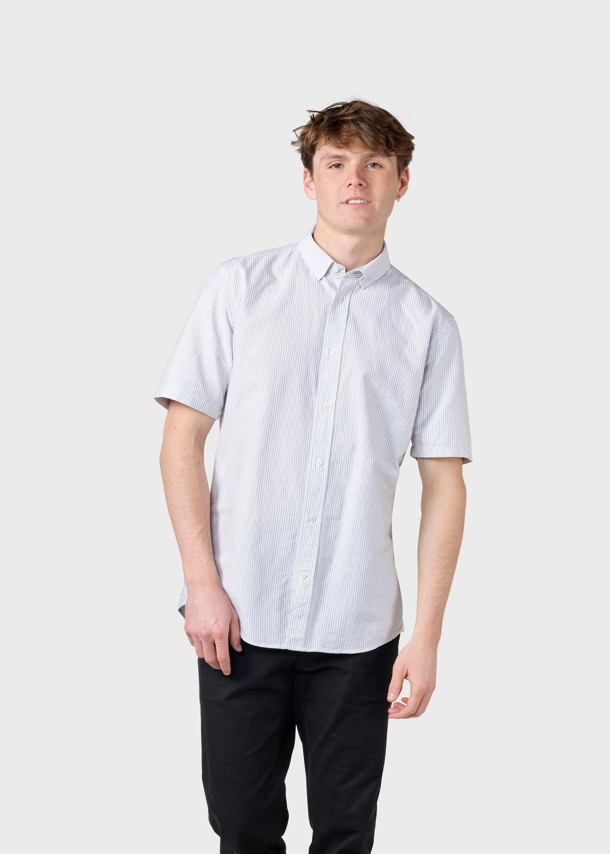 Klitmøller Collective ApS Mikkel striped shirt Shirts White/sand