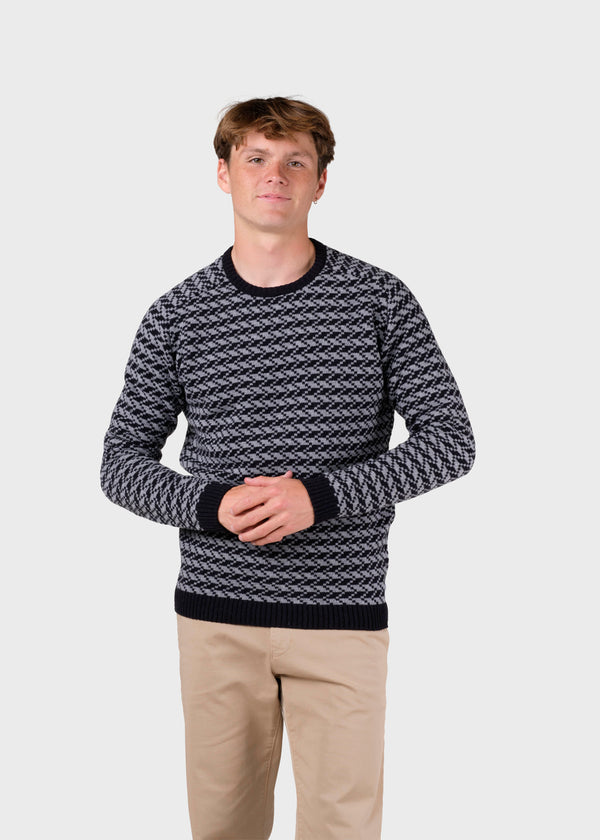 Klitmøller Collective ApS Milas knit Knitted sweaters Black/light grey