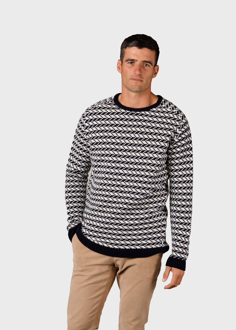 Klitmøller Collective ApS Milas knit Knitted sweaters Navy/cream