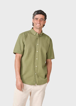 Klitmøller Collective ApS Morten short shirt Shirts Forest green