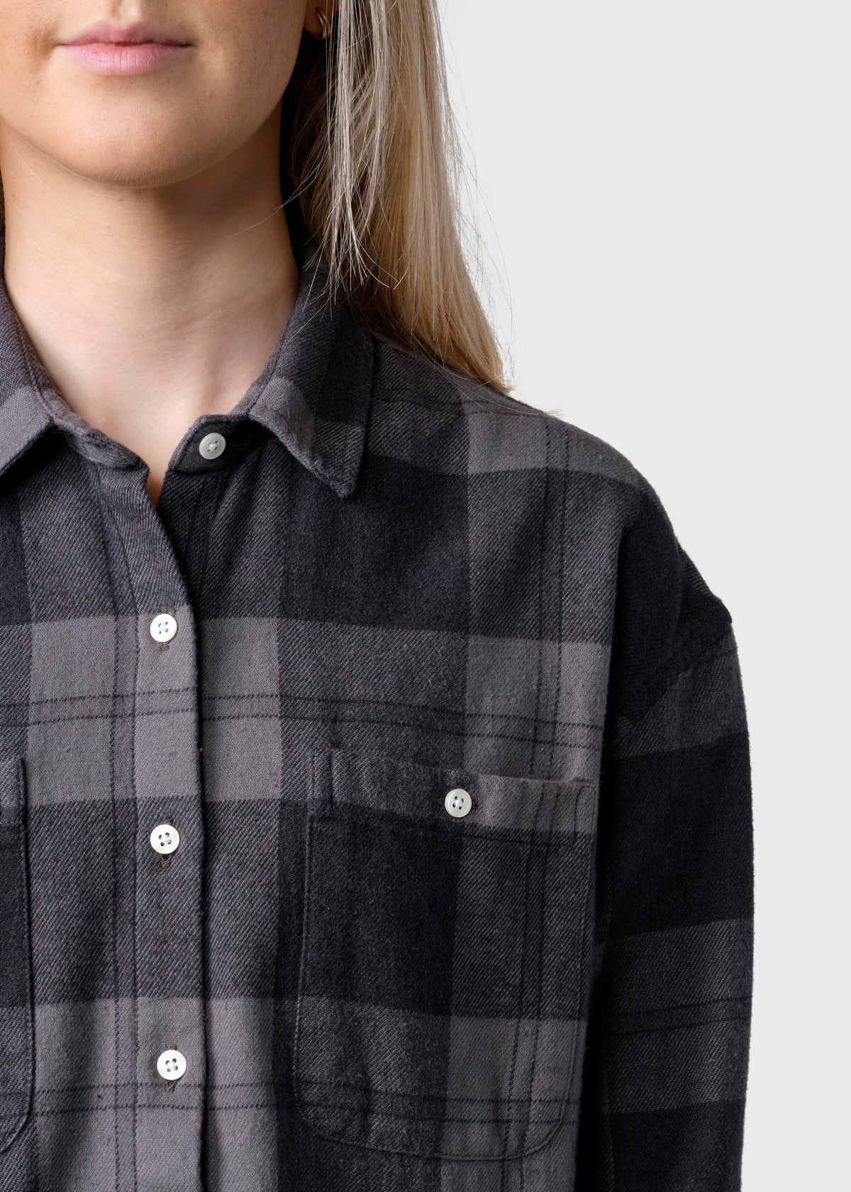 Klitmøller Collective ApS Mynthe checked shirt Shirts Light grey/black