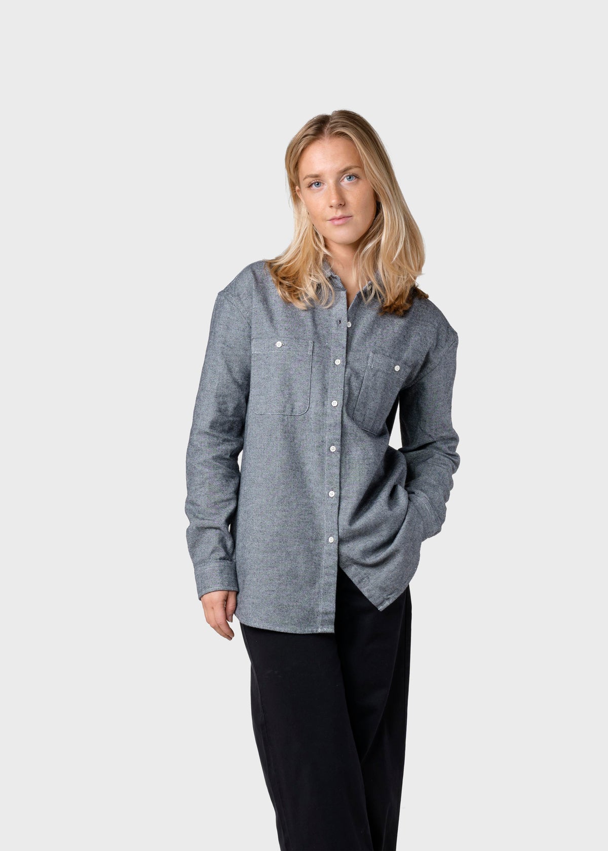 Klitmøller Collective ApS Mynthe lumber shirt Shirts Light grey