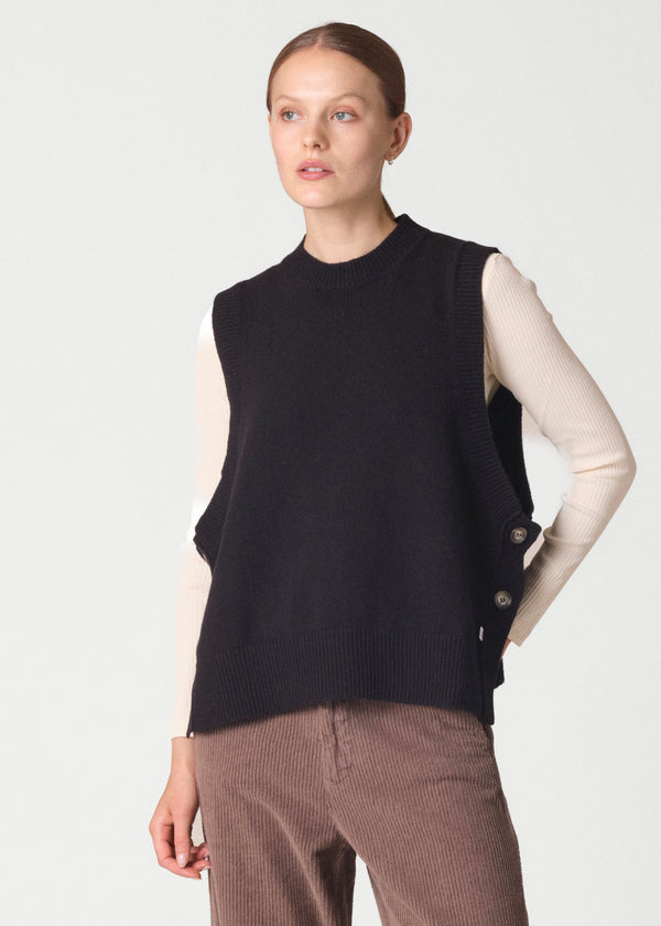 Nala knit vest - Black – klitmollercollective.com