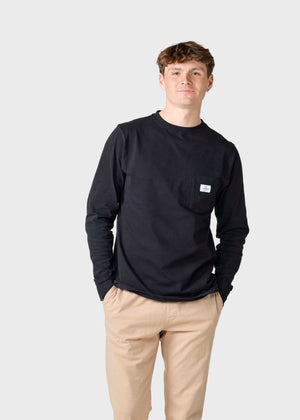 Klitmøller Collective ApS Nick L/S tee T-Shirts Black