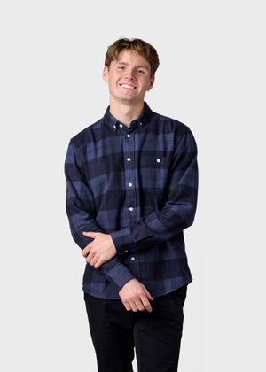 Klitmøller Collective ApS Nikolaj shirt Shirts Deep blue/black