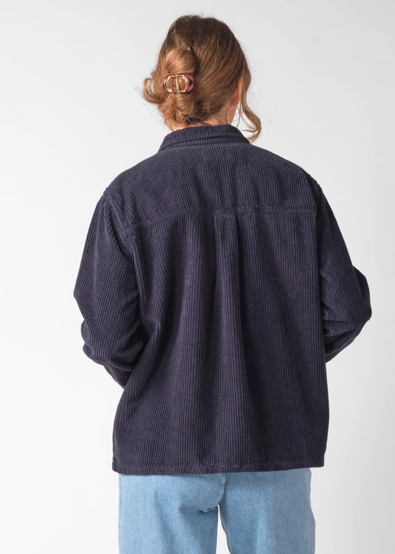 Nille cord overshirt GOTS - Navy – klitmollercollective.com