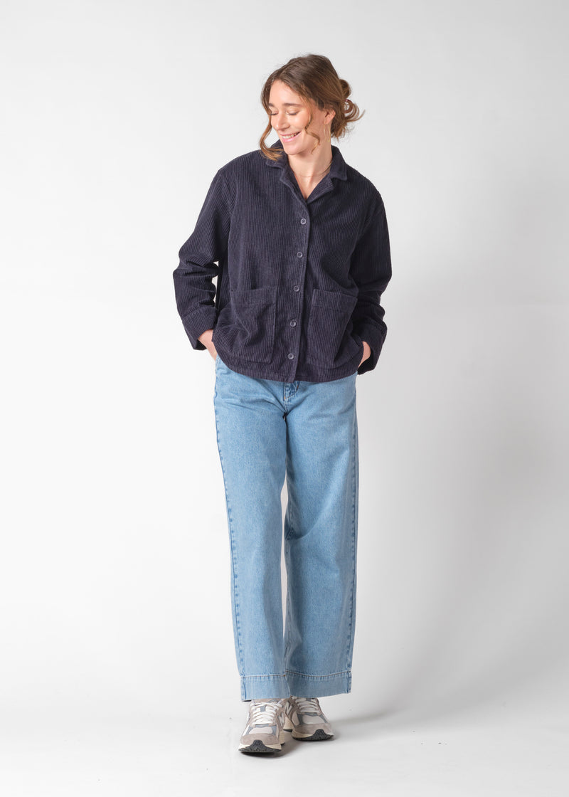 Nille cord overshirt GOTS - Navy – klitmollercollective.com