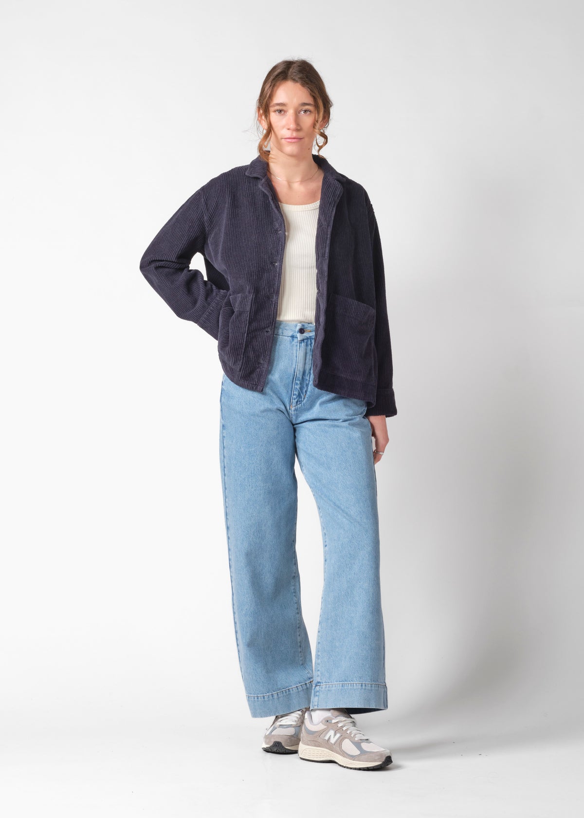 Klitmøller Collective ApS Nille cord overshirt GOTS Jackets Navy