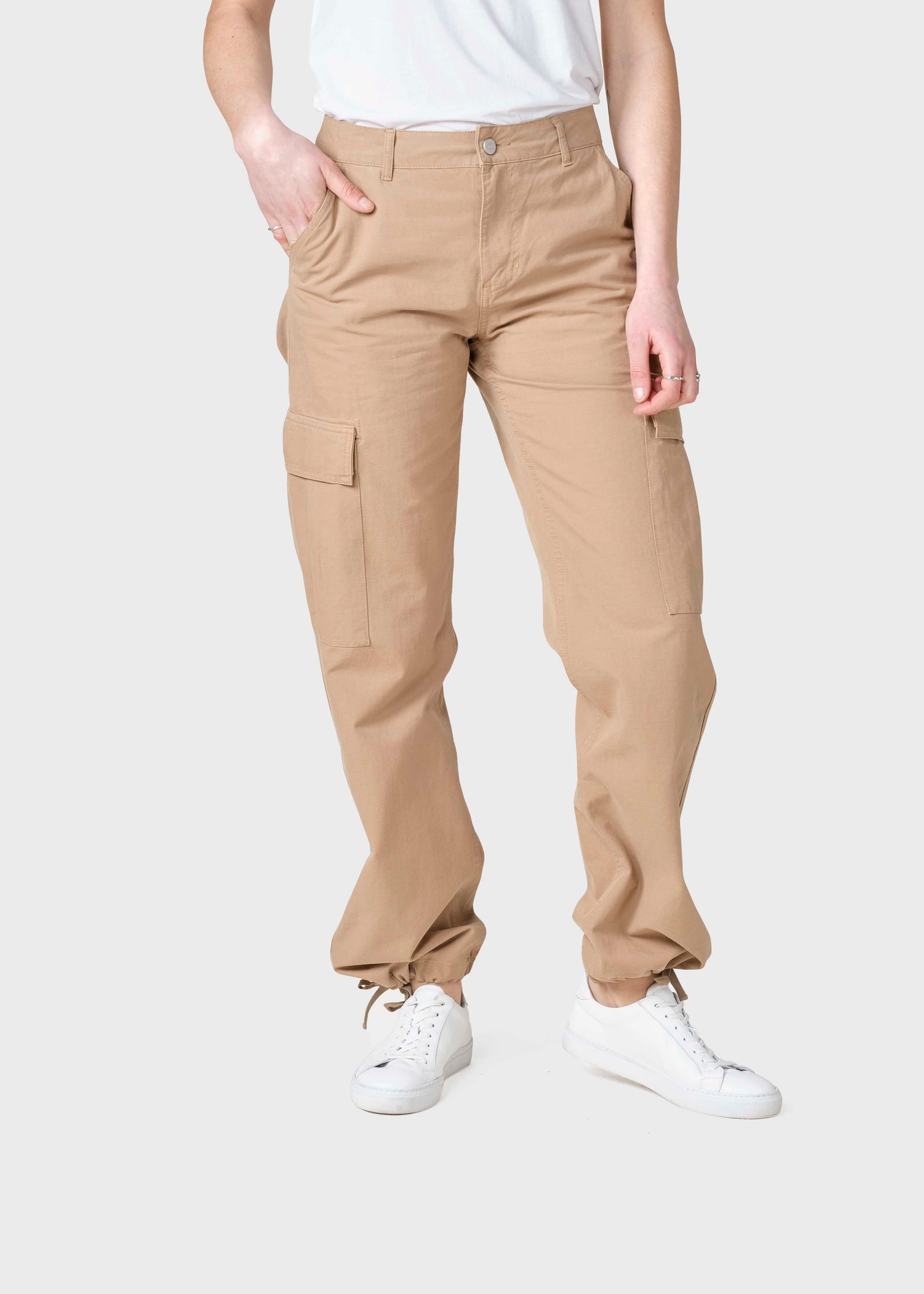 【KOOLOSET】Peach Cotton Brushed Cargo Banding Pants 기모] Peach Cotton Cargo Banding Pants (4color) - kooloset