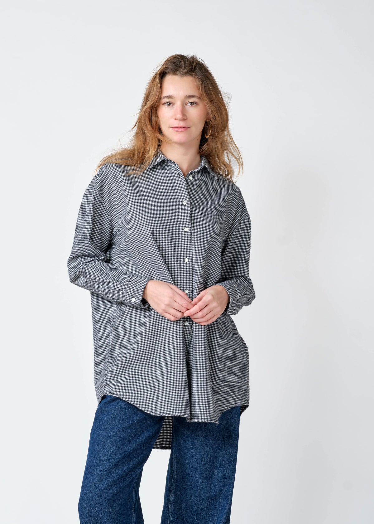Klitmøller Collective ApS Ofelia check shirt Shirts Black/white