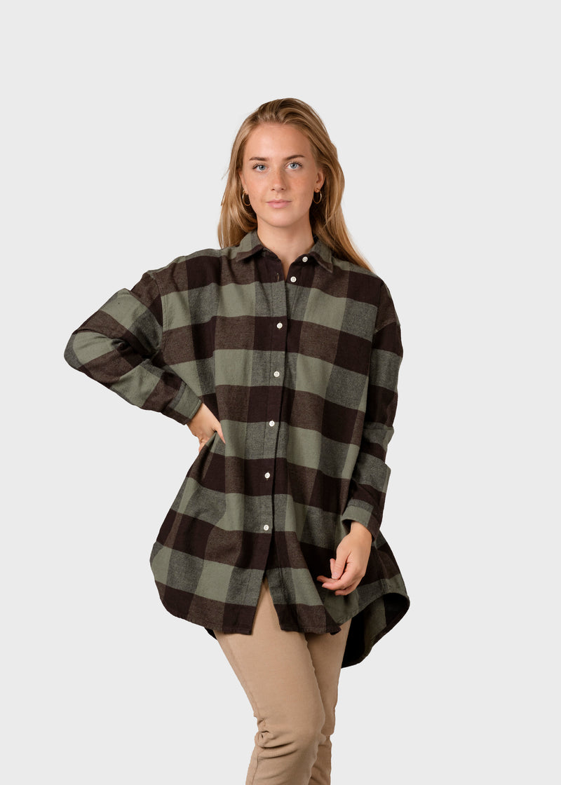 Klitmøller Collective ApS Ofelia checked shirt Shirts Olive/black