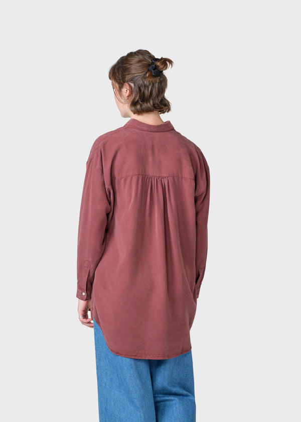 Klitmøller Collective ApS Ofelia lyocell shirt Shirts Burgundy