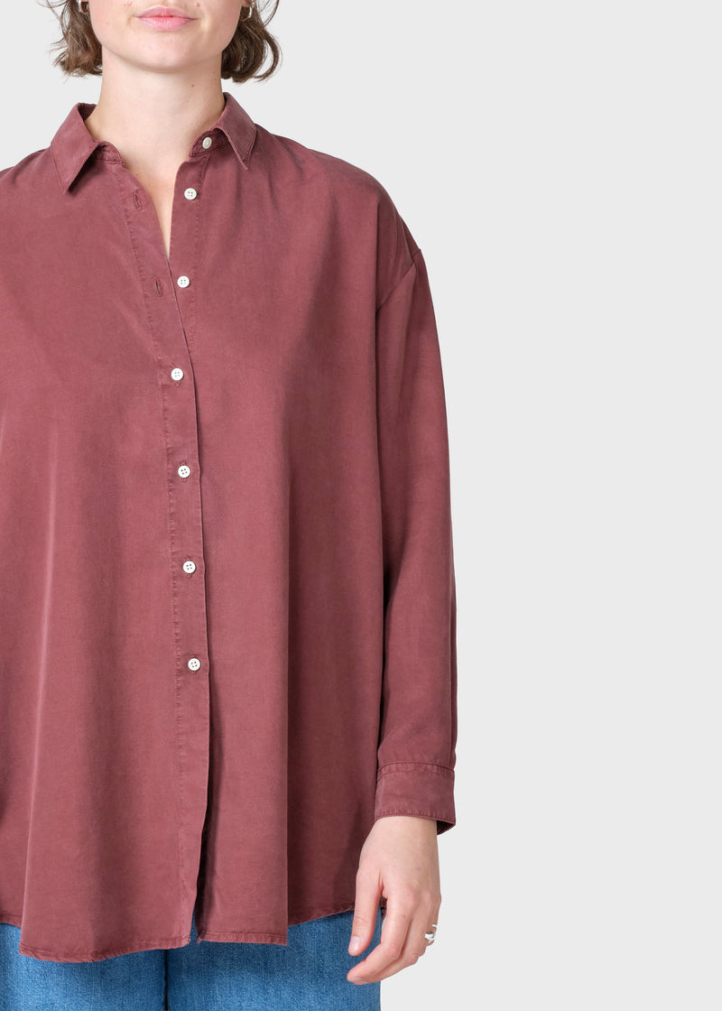 Klitmøller Collective ApS Ofelia lyocell shirt Shirts Burgundy