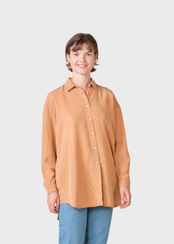 Klitmøller Collective ApS Ofelia lyocell shirt Shirts Camel