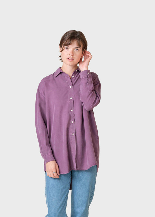 Klitmøller Collective ApS Ofelia lyocell shirt Shirts Dark berry