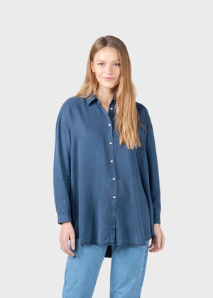 Klitmøller Collective ApS Ofelia lyocell shirt Shirts Deep blue