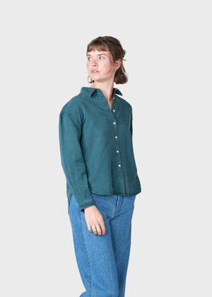 Klitmøller Collective ApS Ofelia short shirt Shirts Moss Green