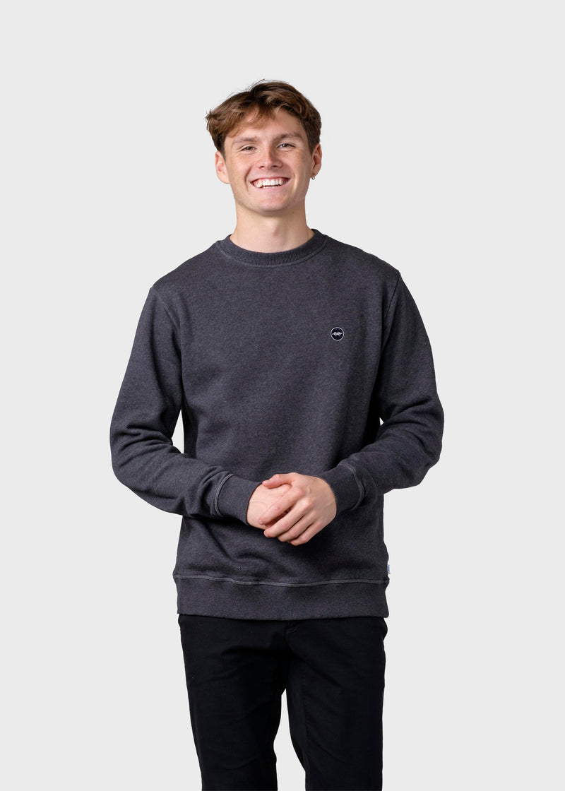 Klitmøller Collective ApS Olaf crew Sweatshirts Anthracite melange