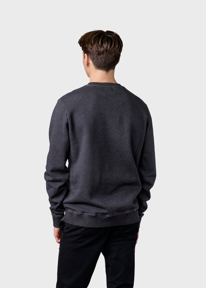 Klitmøller Collective ApS Olaf crew Sweatshirts Anthracite melange