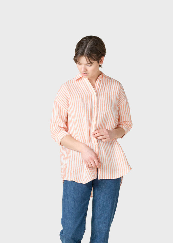Klitmøller Collective ApS Oline linen shirt Shirts Cream/mandarin