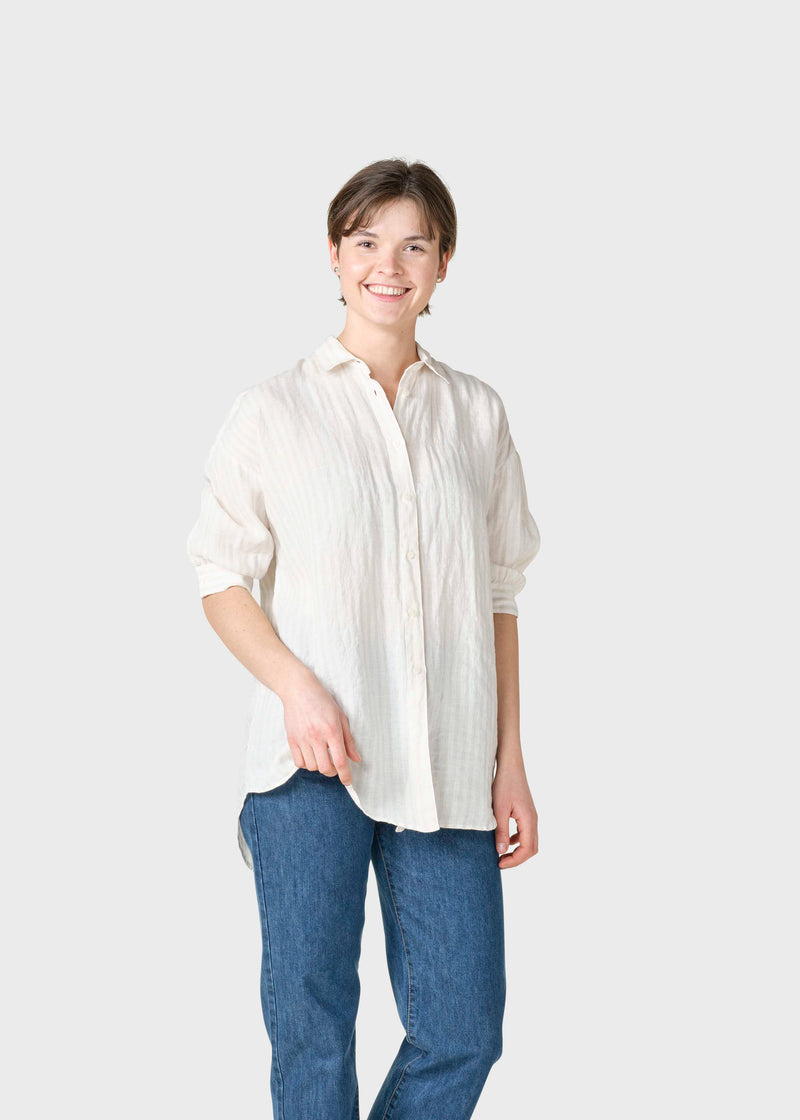 cream linen dress shirt Light Beige Linen Slimline Shirt